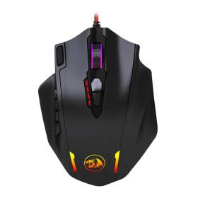 Mouse Gamer Redragon Impact M908 MMO RGB 12400 DPI 18 Botones Programables