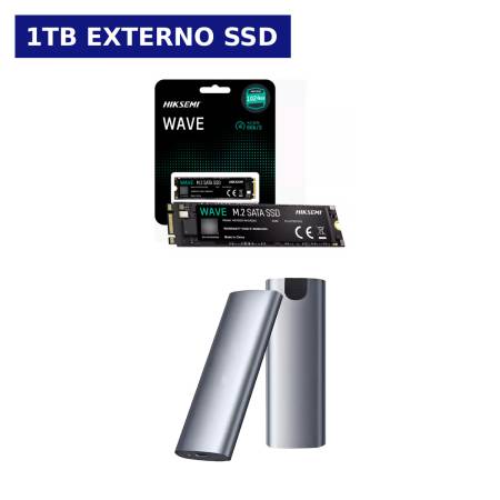 Disco Externo SSD M.2 1Tb USB 3.2 Tipo-C Hiksemi (Pack)