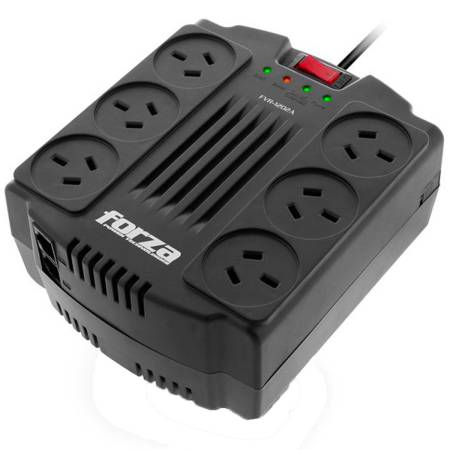 Estabilizador de Tensión Forza FVR-1602A 1600VA/800W 6 Tomas IRAM Protección Nivel 4
