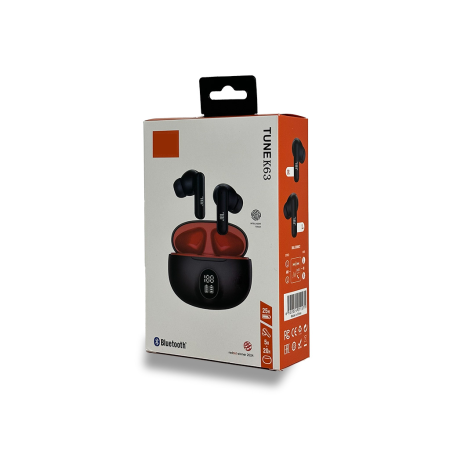 Auriculares JBL Tune K63 In Ear Bluetooth TWS 25hs Control Táctil Negro (Replica)