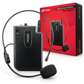 Micrófono Inalámbrico Portátil NOGA NG-MI140 Vincha Headset 2.4G Batería 5000mAh