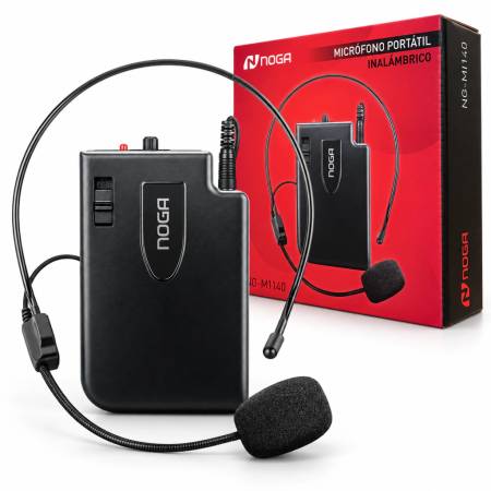 Micrófono Inalámbrico Portátil NOGA NG-MI140 Vincha Headset 2.4G Batería 5000mAh