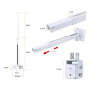 Soporte Proyector DAZA PM4365WHT para Techo o Pared Universal Extensible 43-65cm hasta 20kg