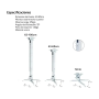 Soporte Proyector DAZA PM4365WHT para Techo o Pared Universal Extensible 43-65cm hasta 20kg