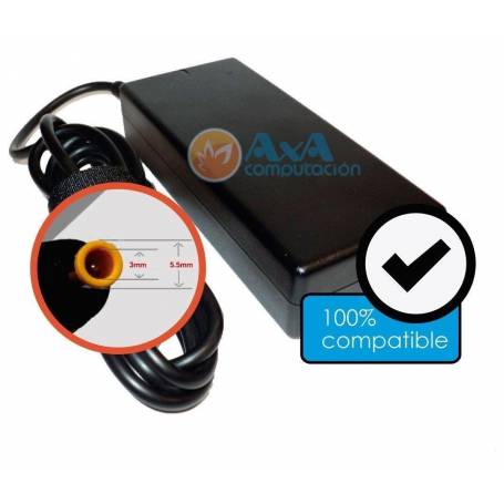 Cargador para  Notebook Samsung  19V / 3.42 A Pin fino 5.5 x 3 mm