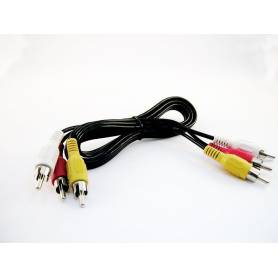Cable  A/V de RCA a 3 RCA 2 mts