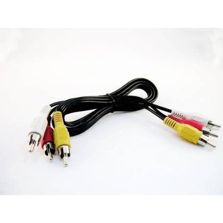 Cable  A/V de RCA a 3 RCA 2 mts