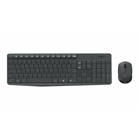 Teclado y Mouse Logitech MK235 Multimedia Inalambrico