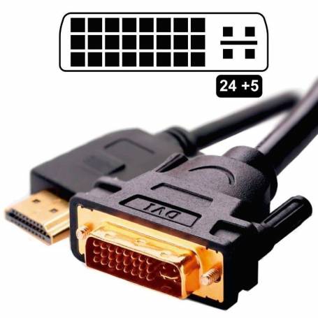Cable DVI a HDMI 1,8 MTS M-M 24+5M