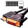Cable DVI a HDMI 1,8 MTS M-M